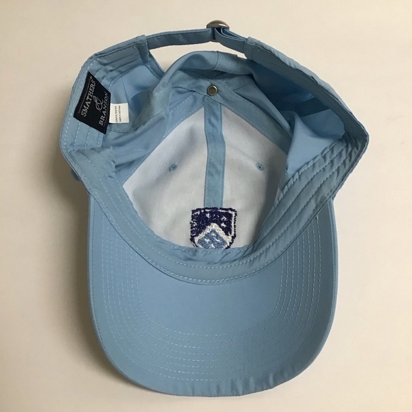 Smathers & Branson Needlepoint Light Blue Baseball Hat Cap Adjusts Polyester NC? - Picture 2 of 12